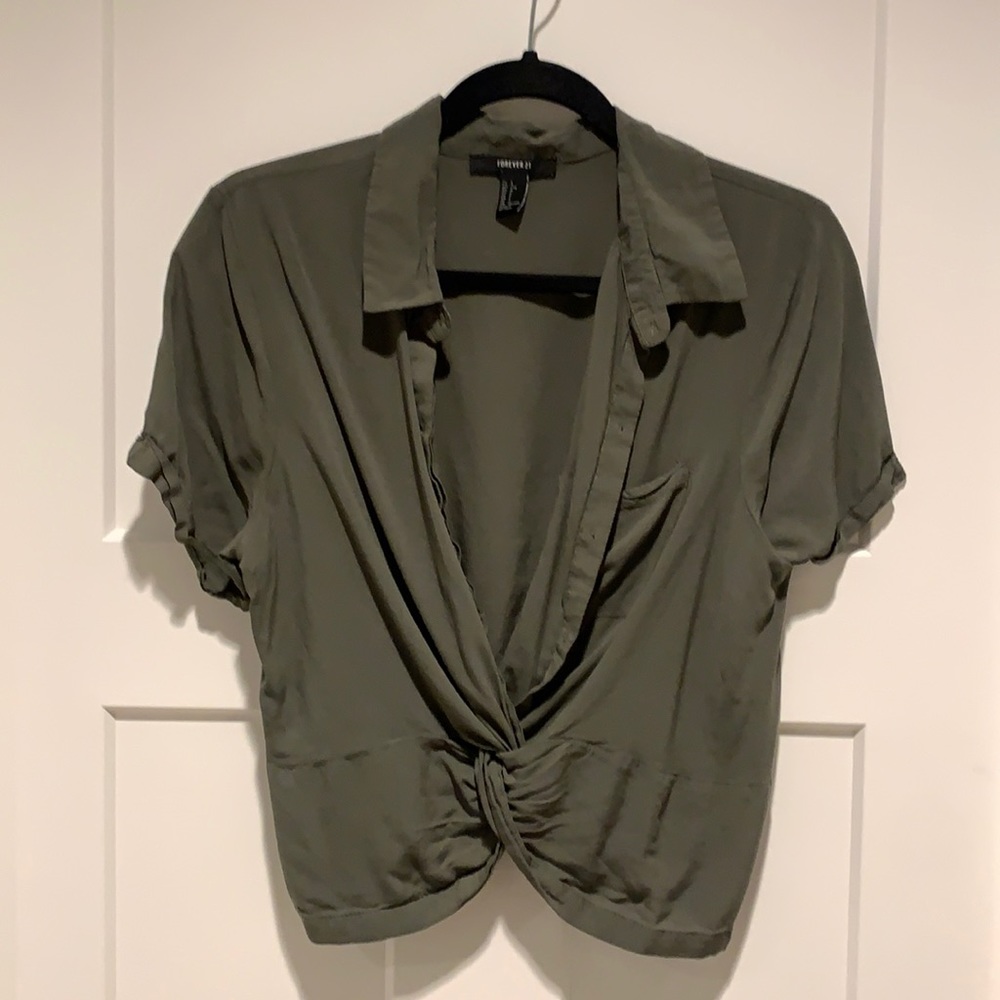 Cropped green Blouse